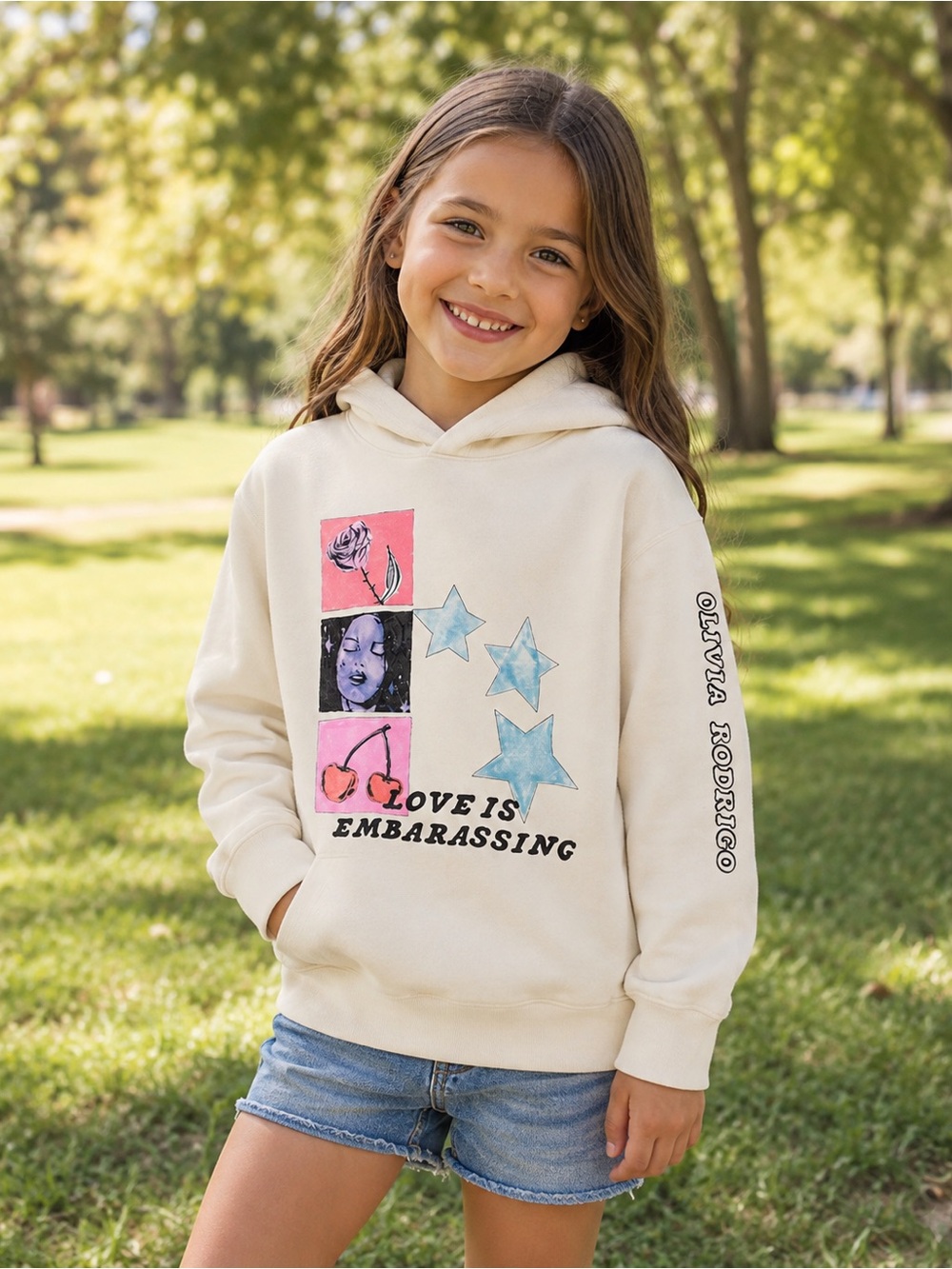 NWT New Girls Olivia Rodrigo Love Is Embarrassing Hoodie